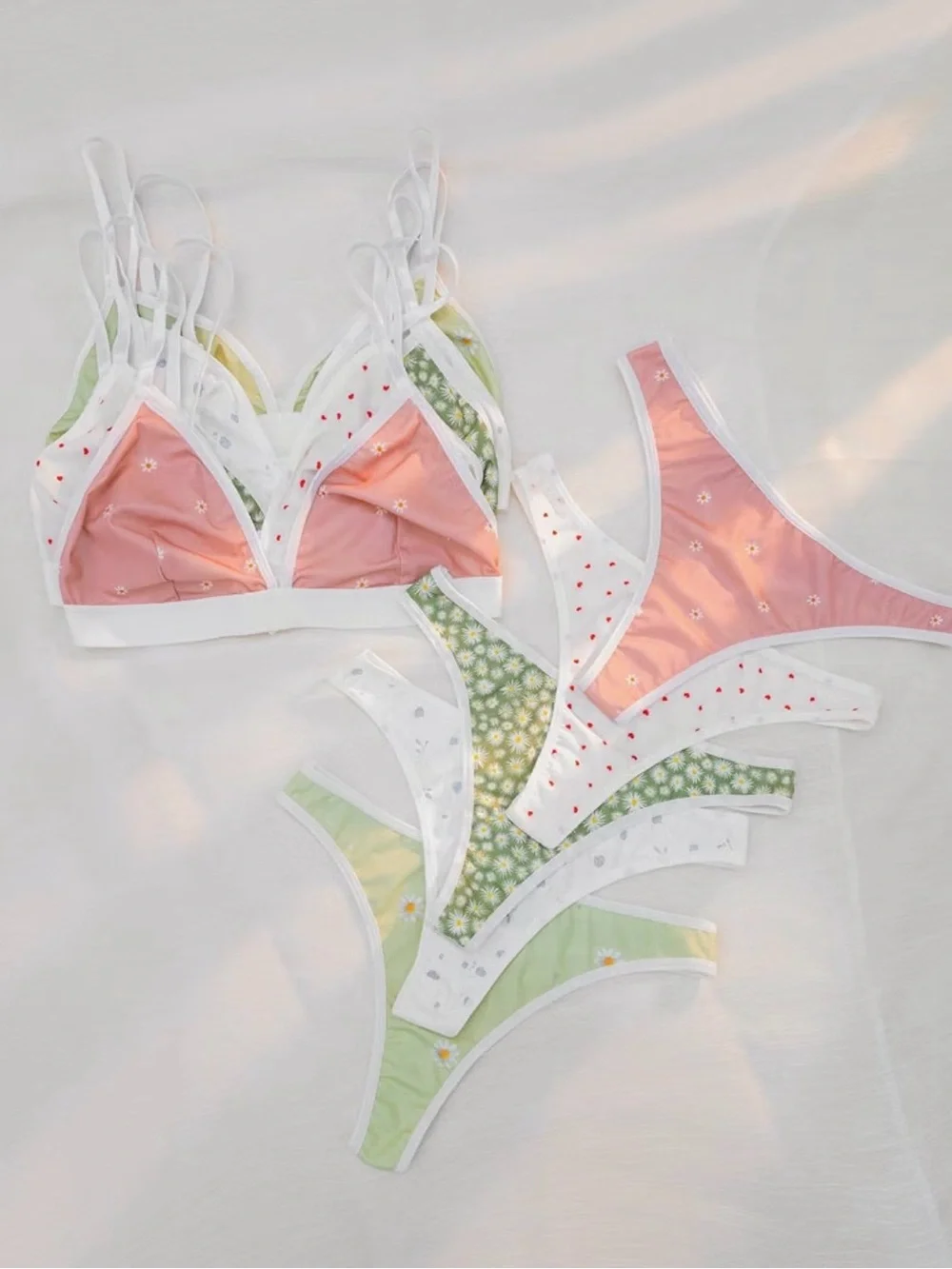 5 Sets Matching Bra and Panty Set Cute Sexy Lingerie Sets
